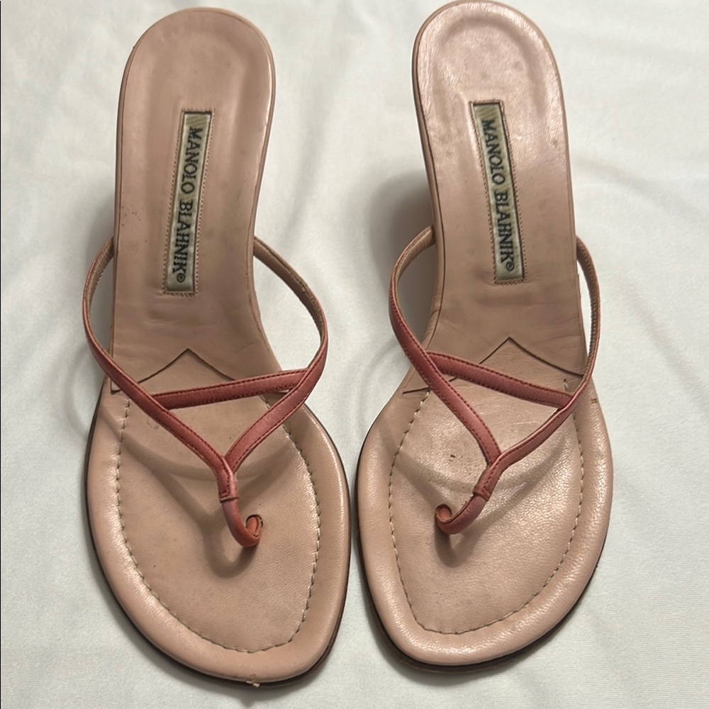Vintage Manolo Blahnik Pink Sandals